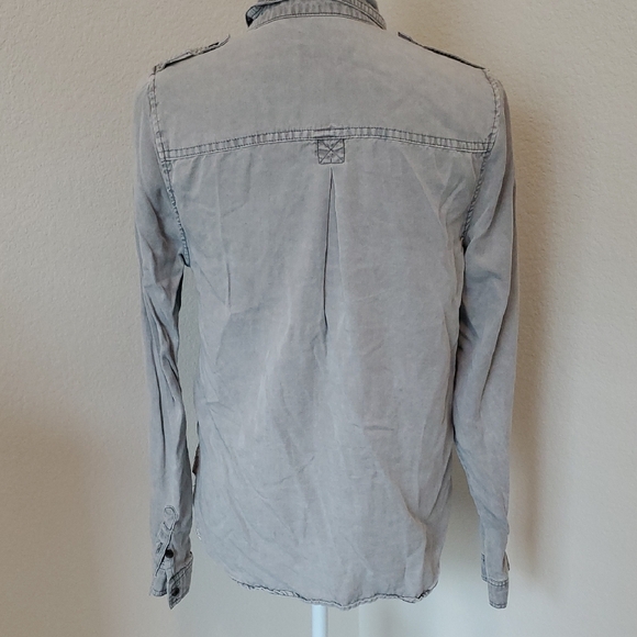 Universal Thread Gray Denium Style Button Up - Picture 2 of 5